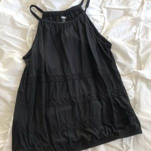 Old Navy Girl’s size XL 3 bundle lot- black dress, coral shirt, gray tank top